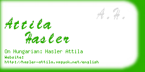 attila hasler business card